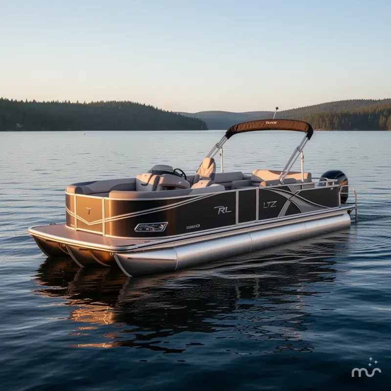 Slide: The Image of Tahoe LTZ 2385 Swingback (VRL) Tritoon & Honda 4-Stroke EFI 2025 - 2