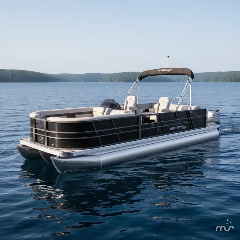 Slide: The Image of Montego Bay 8524 Swingback Deluxe Pontoon & Honda 4-Stroke EFI 2024 - 0