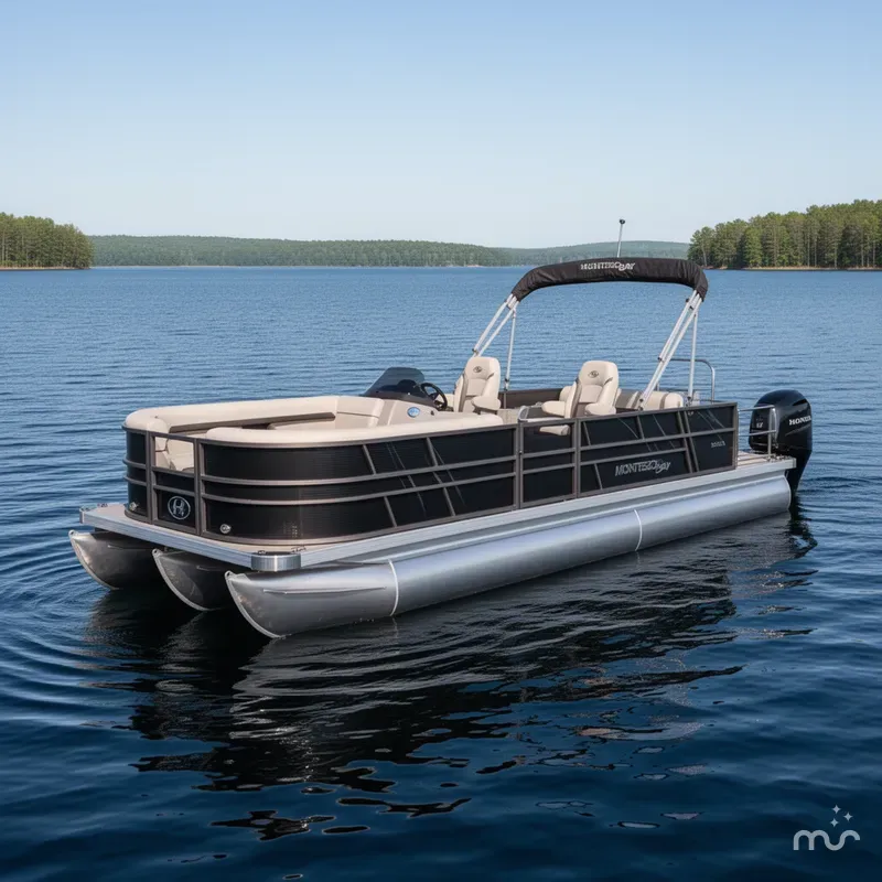 Slide: The Image of Montego Bay 8524 Swingback Deluxe Pontoon & Honda 4-Stroke EFI 2024 - 2