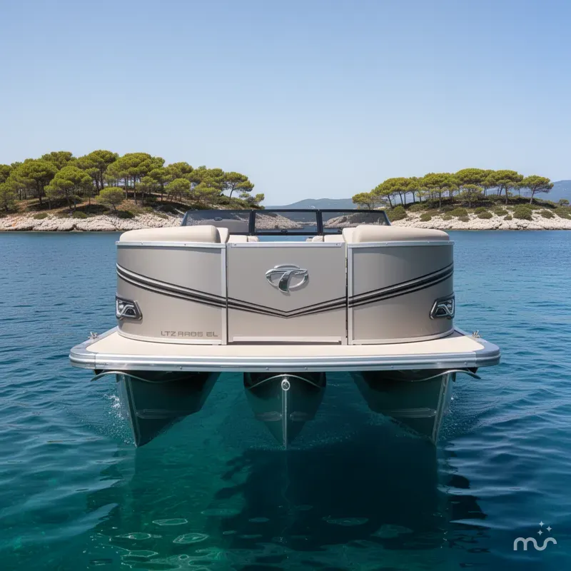 Slide: The Image of Tahoe 200HP Elite Windshield 2385 Tritoon 2024 - 1