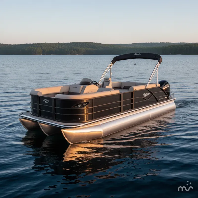 Slide: The Image of Bentley Pontoons Legacy 220 Swingback & Honda 4-Stroke EFI 2026 - 2