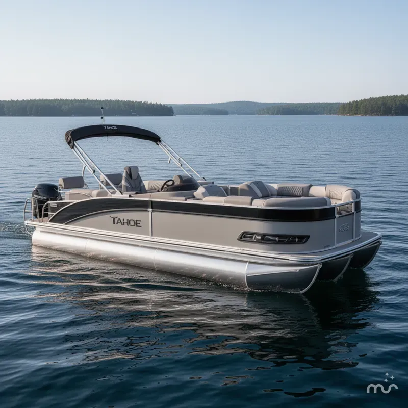 Slide: The Image of Tahoe Cascade 2385 Quad Lounge Shift Tritoon & 225HP 4-Stroke 2025 - 0