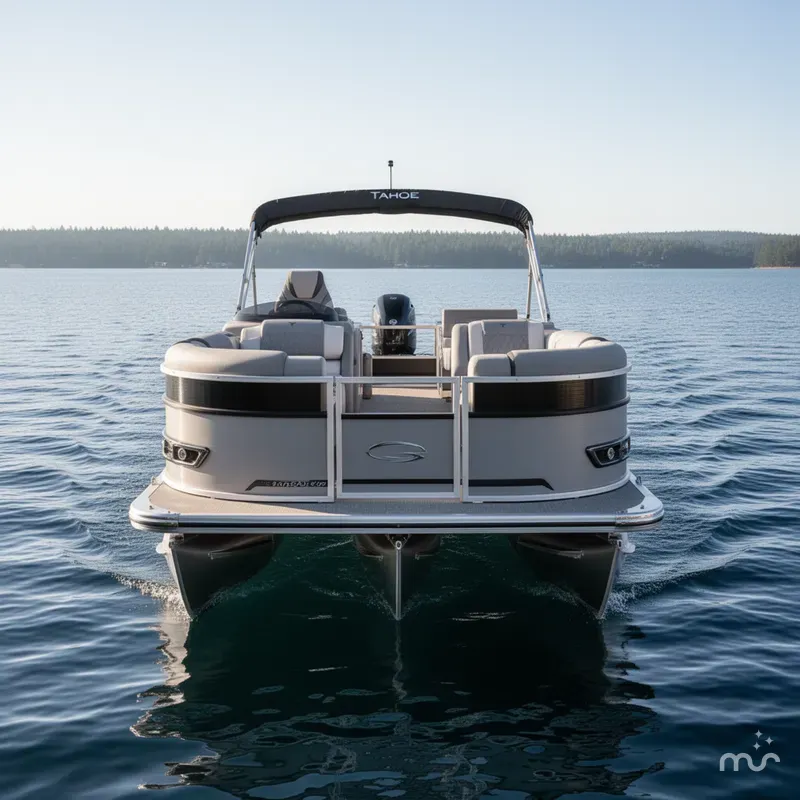 Slide: The Image of Tahoe Cascade 2385 Quad Lounge Shift Tritoon & 225HP 4-Stroke 2025 - 1