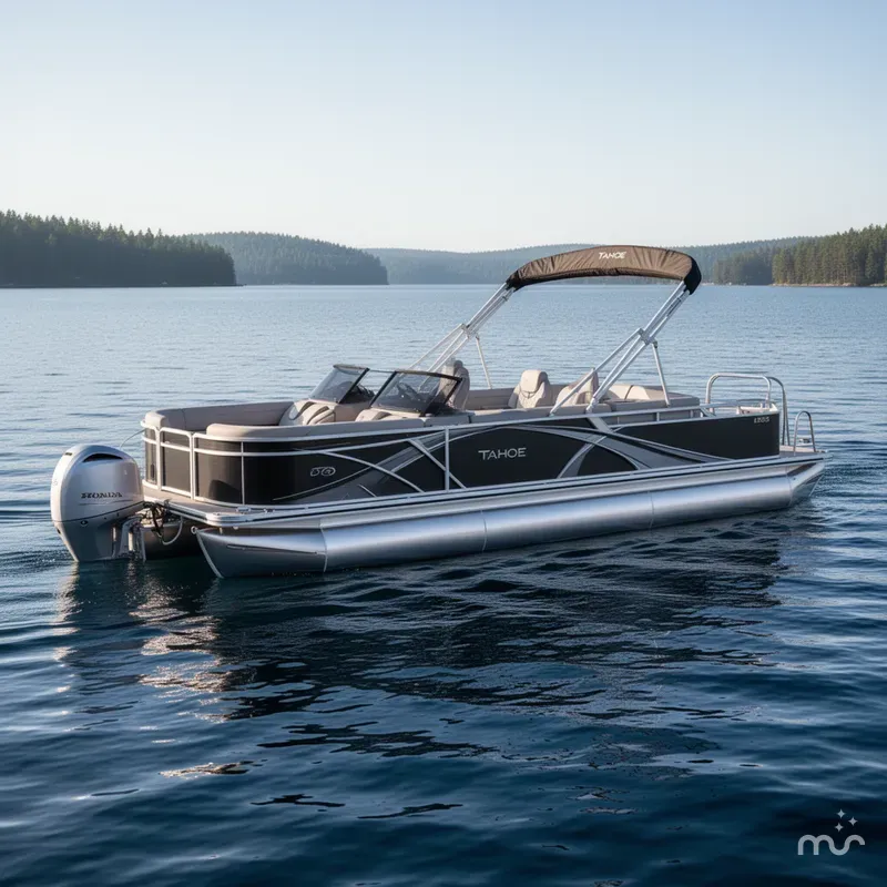 Slide: The Image of Tahoe LTZ 2385 Elite Windshield Tritoon & Honda 4-Stroke EFI 2025 - 0