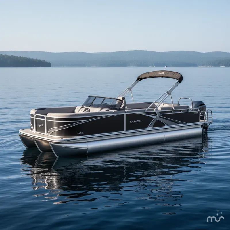 Slide: The Image of Tahoe LTZ 2385 Elite Windshield Tritoon & Honda 4-Stroke EFI 2025 - 2