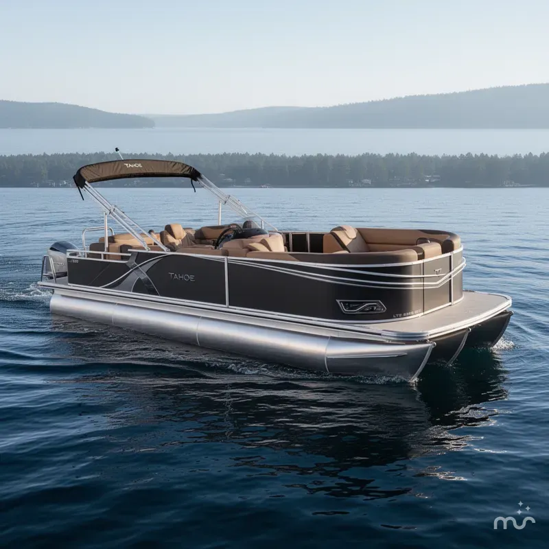 Slide: The Image of Tahoe LTZ 2385 Quad Lounge Shift Flip Tritoon & Honda 4-Stroke EFI 2025 - 0