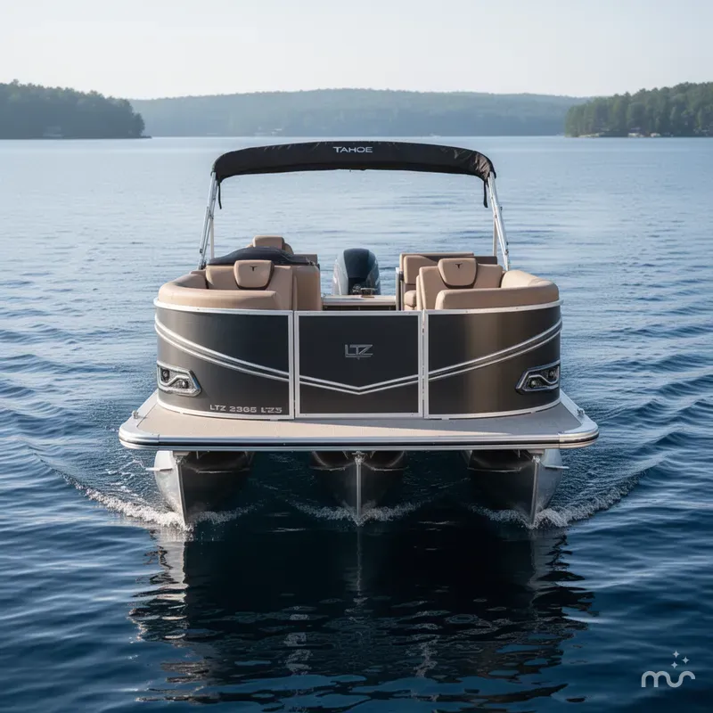 Slide: The Image of Tahoe LTZ 2385 Quad Lounge Shift Flip Tritoon & Honda 4-Stroke EFI 2025 - 1
