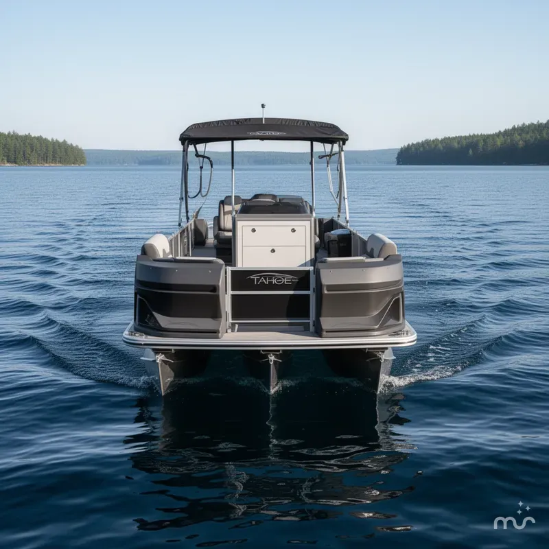 Slide: The Image of Tahoe Geofish CRF 2585 Tritoon & 225HP Outboard 2025 - 1