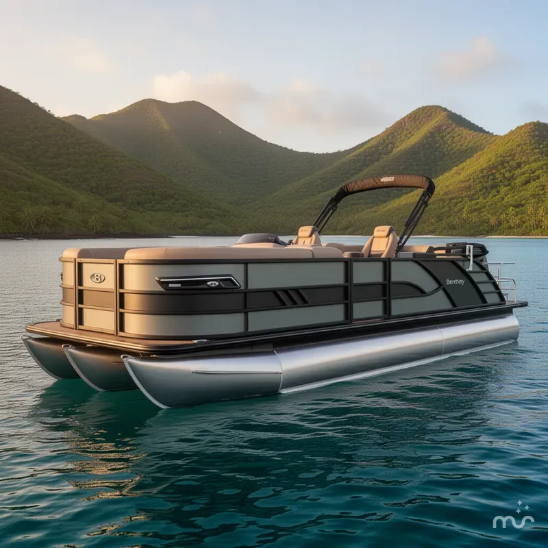 Slide: The Image of Bentley Pontoons Elite 223 Swingback Dual Captain Full Tube 2026 - 2