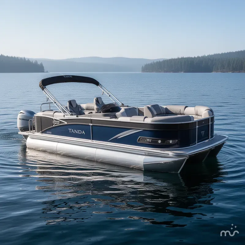 Slide: The Image of Tahoe Cascade 2385 Quad Lounge & Honda 4-Stroke EFI 2025 - 2