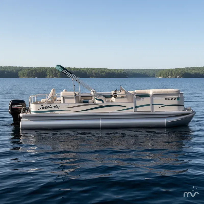 Slide: The Image of Sweetwater 2222 DF Pontoon WITH SEA LEGS 2004 - 0