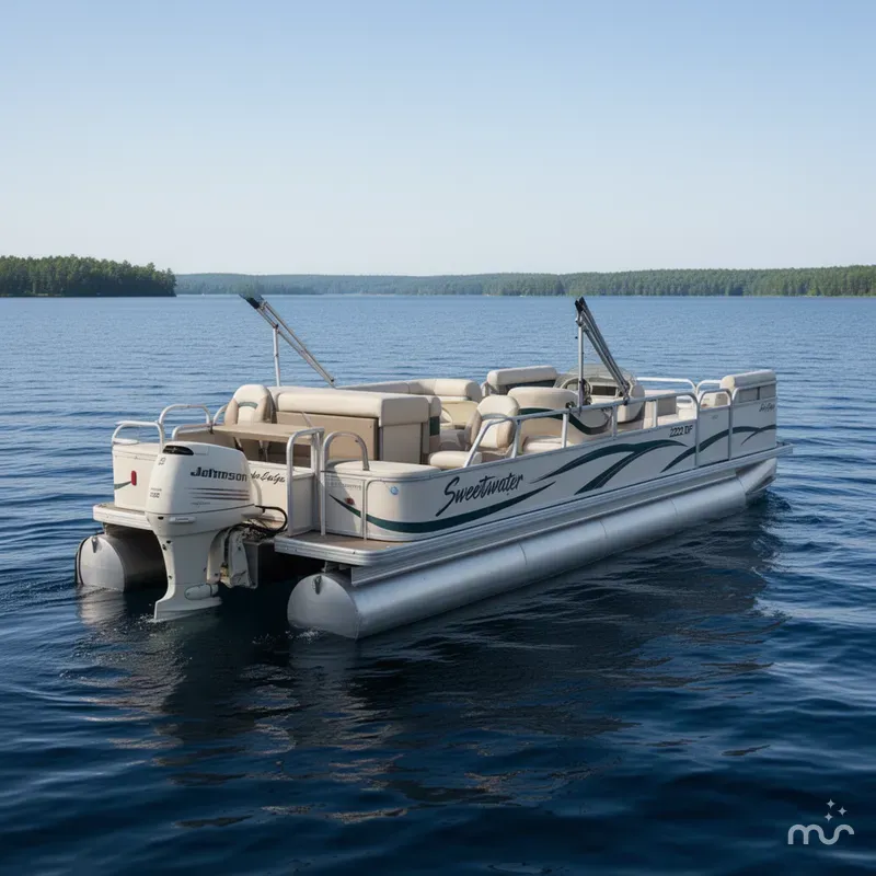 Slide: The Image of Sweetwater 2222 DF Pontoon WITH SEA LEGS 2004 - 1