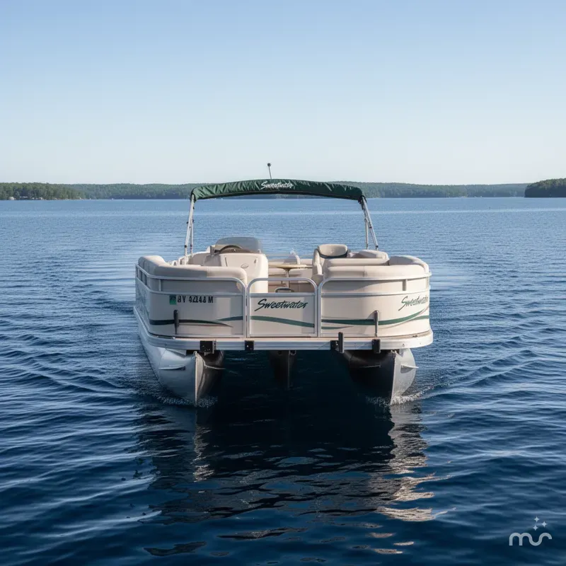 Slide: The Image of Sweetwater 2222 DF Pontoon WITH SEA LEGS 2004 - 2