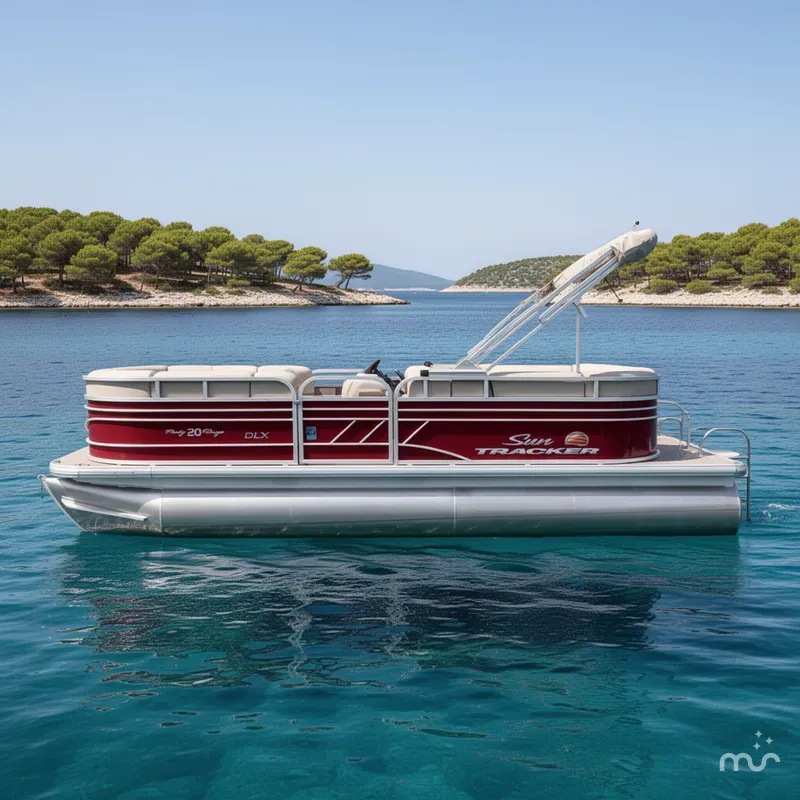 Slide: The Image of Sun Tracker Party Barge 20 DLX 2023 - 2