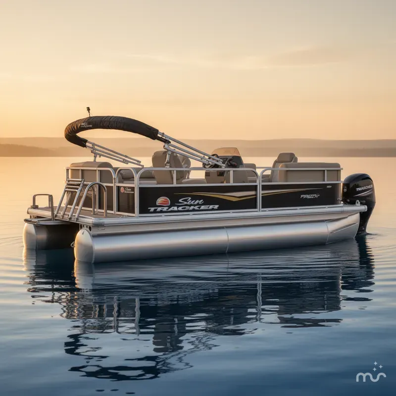 Slide: The Image of Sun Tracker Party Barge 16 DLX 2025 - 1