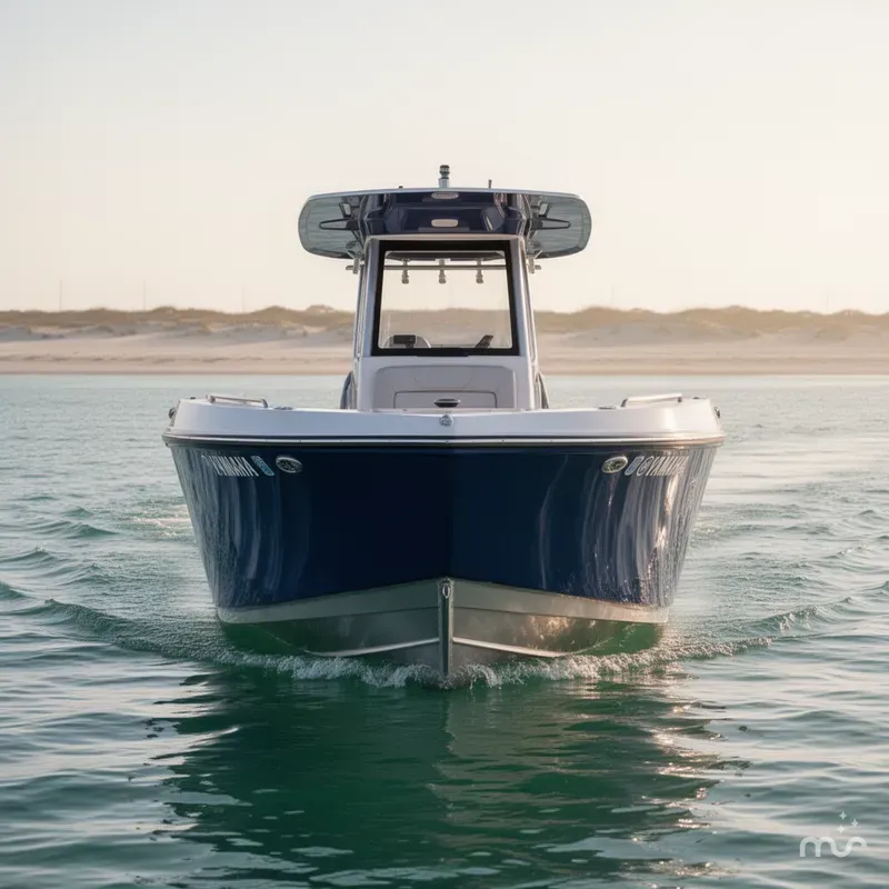 Slide: The Image of Yamaha 255 FSH SPORT E-YACHT BLUE-ALUMINUM 2025 - 1