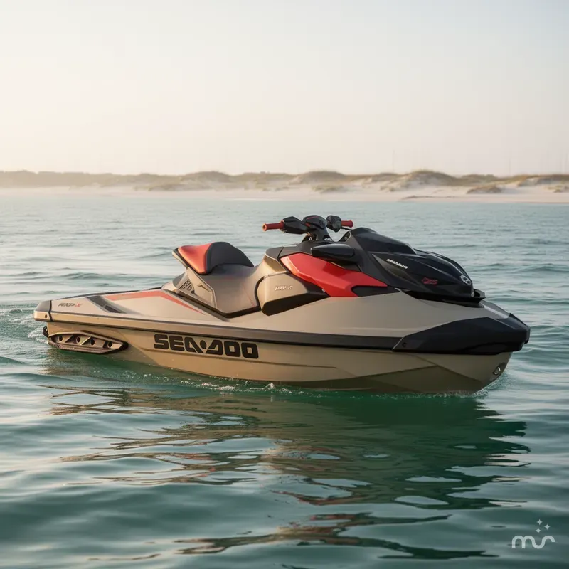 Slide: The Image of Sea-Doo RXP-X™ 325 Tech, BRP Premium A, iBR Metallic Tan 2025 - 0