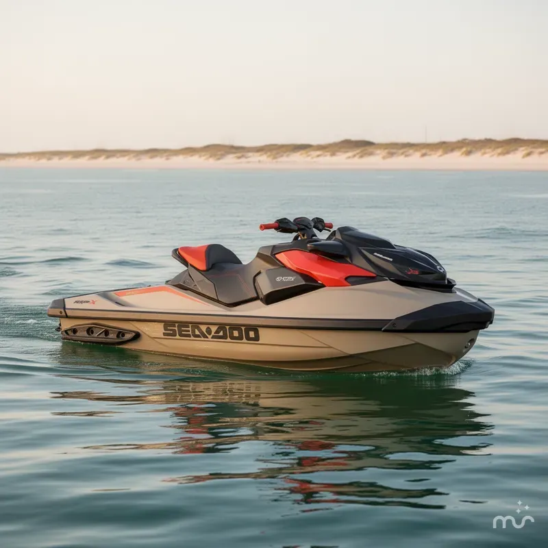 Slide: The Image of Sea-Doo RXP-X™ 325 Tech, BRP Premium A, iBR Metallic Tan 2025 - 2