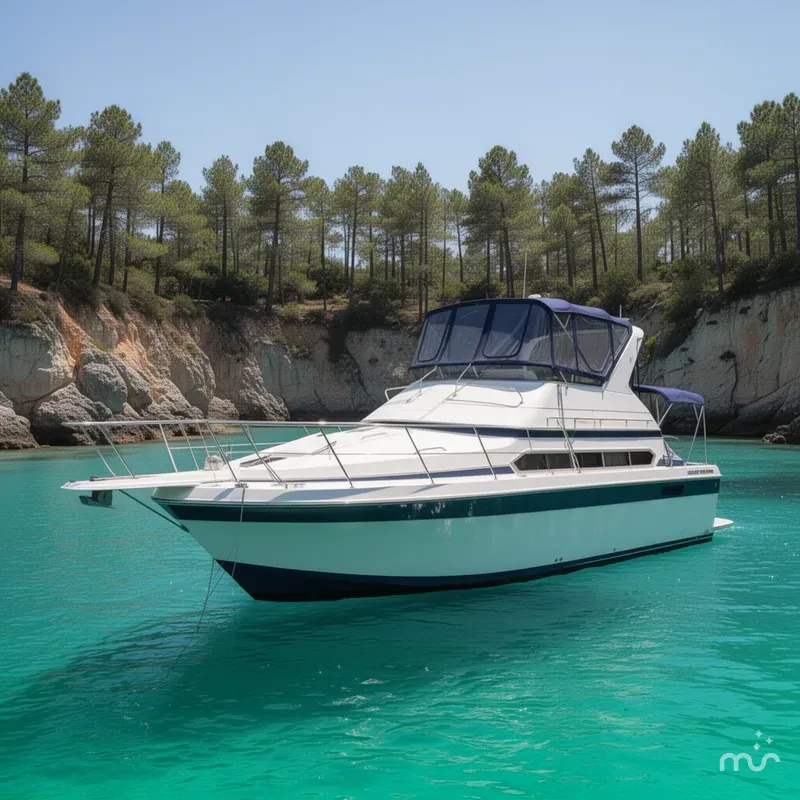 Slide: The Image of Carver Yachts 340 Santego 1989 - 2
