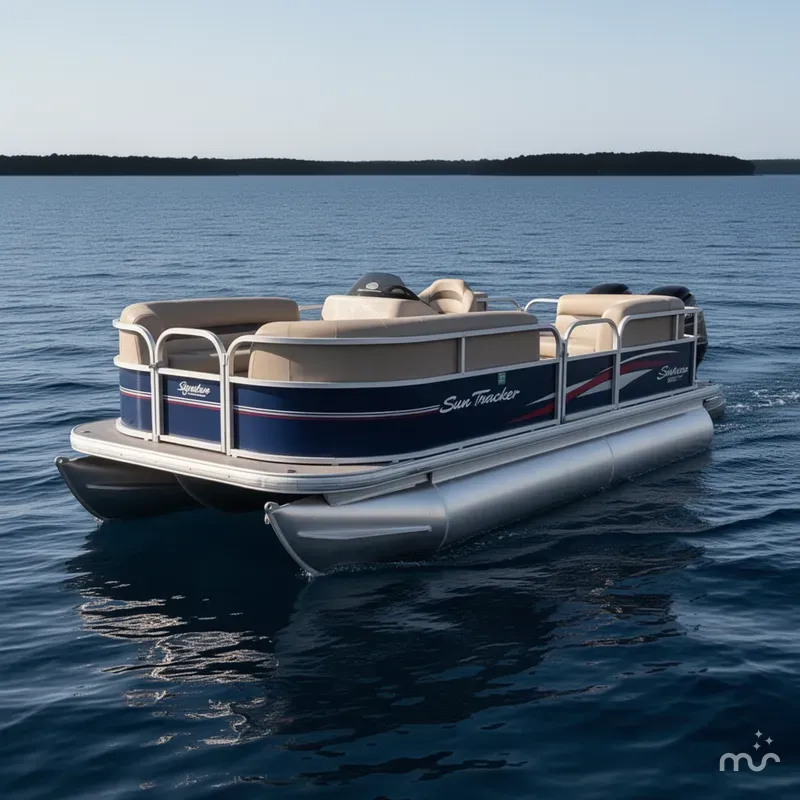 Slide: The Image of Sun Tracker Party Barge 18 DLX 2016 - 1