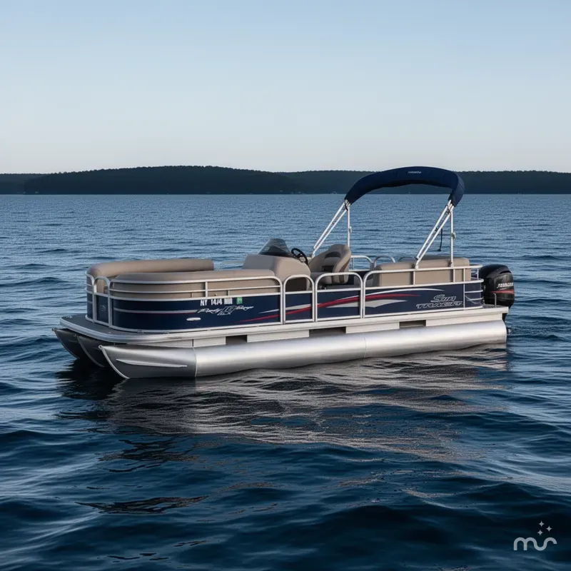 Slide: The Image of Sun Tracker Party Barge 18 DLX 2016 - 3