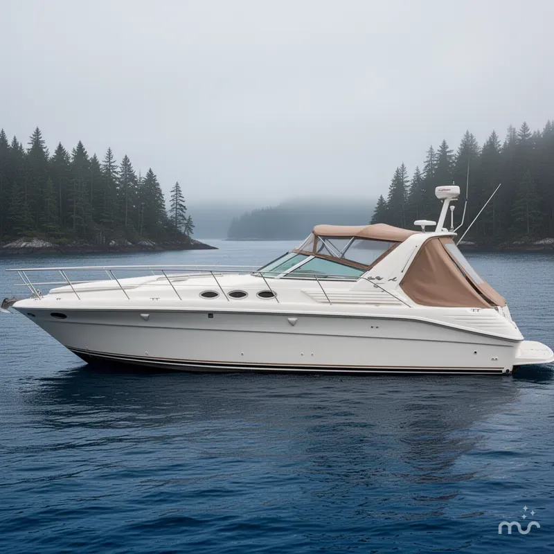 Slide: The Image of Sea Ray 400 Express Cruiser 1996 - 2