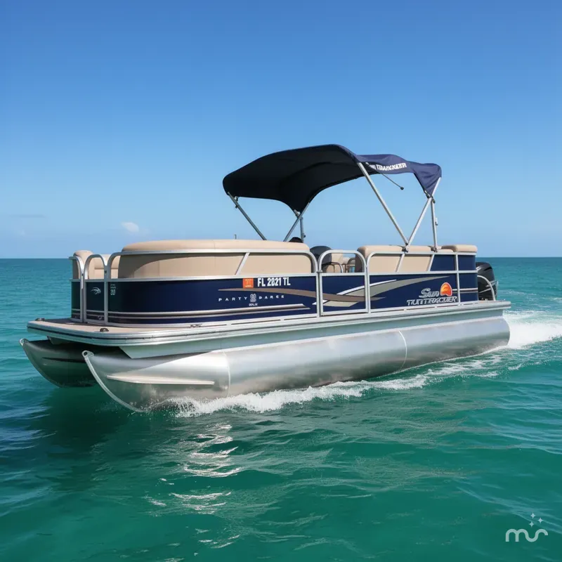 Slide: The Image of Sun Tracker Party Barge 20 DLX 2014 - 1