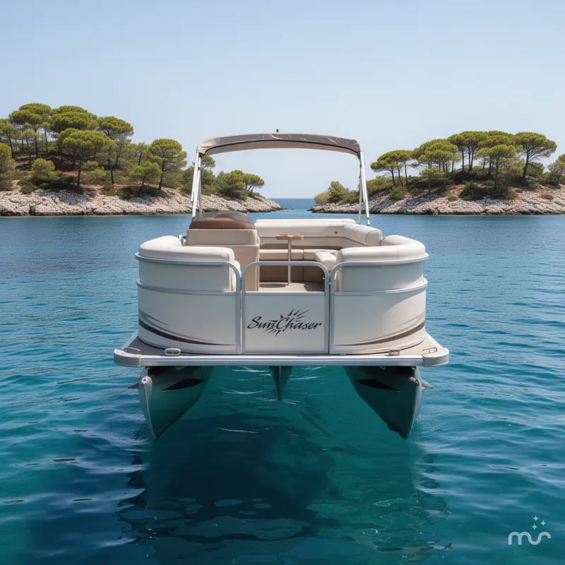 Slide: The Image of Smoker Craft SunChaser 820 Pontoon 2006 - 1