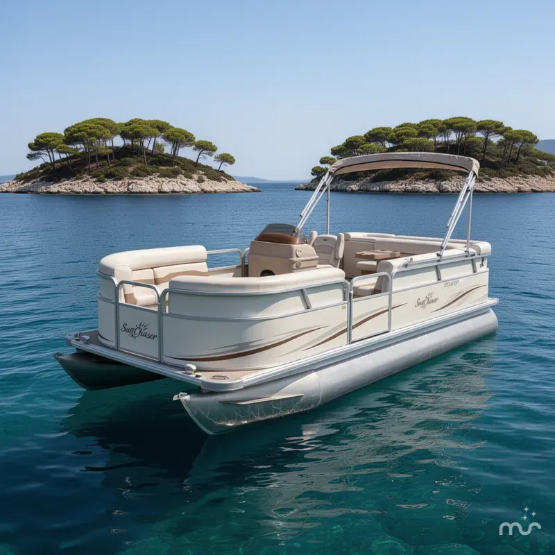 Slide: The Image of Smoker Craft SunChaser 820 Pontoon 2006 - 2
