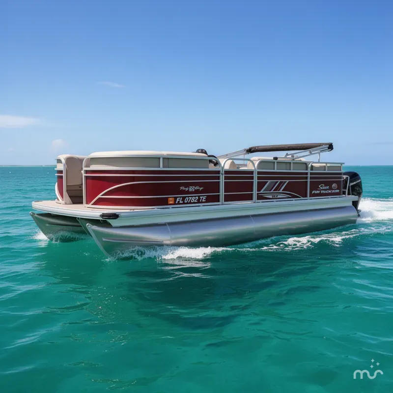 Slide: The Image of Sun Tracker Party Barge 22 DLX 2022 - 0