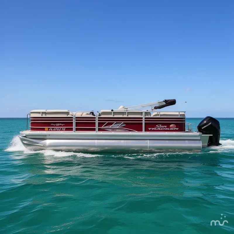 Slide: The Image of Sun Tracker Party Barge 22 DLX 2022 - 1