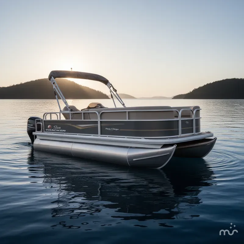 Slide: The Image of Sun Tracker Party Barge 18 DLX 2022 - 1