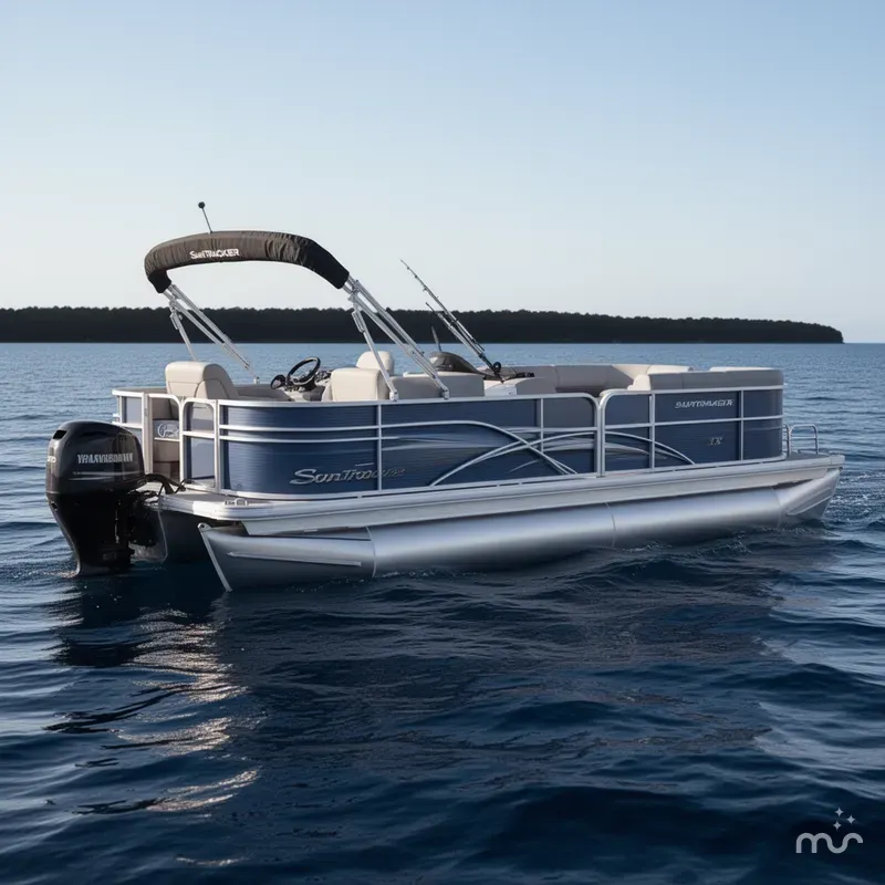 Slide: The Image of Sun Tracker Party Barge 18 DLX 2026 - 0