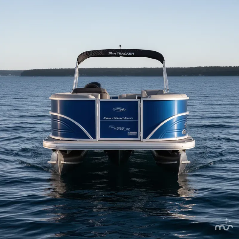 Slide: The Image of Sun Tracker Party Barge 18 DLX 2026 - 2