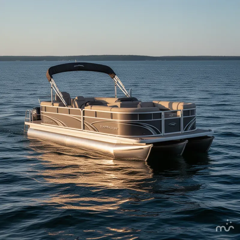 Slide: The Image of Sun Tracker Party Barge 16 DLX 2026 - 2