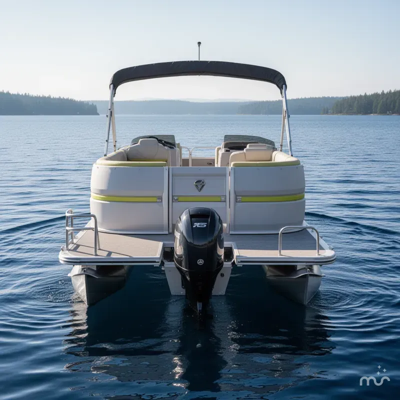 Slide: The Image of Tahoe Aura 2185 Quad Lounge & 75HP 4-Stroke EFI 2025 - 0