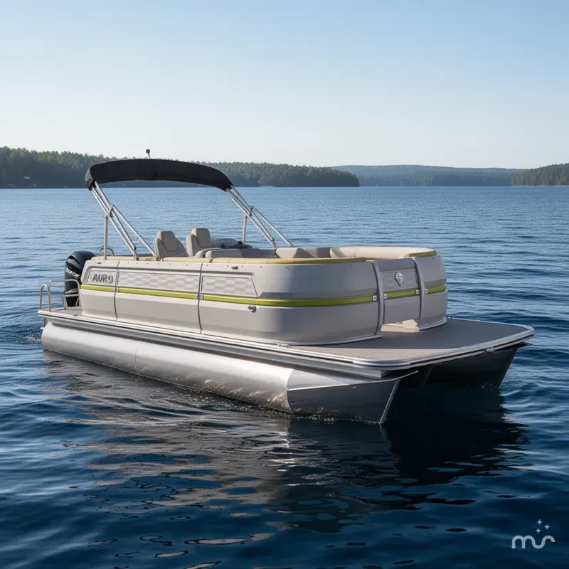 Slide: The Image of Tahoe Aura 2185 Quad Lounge & 75HP 4-Stroke EFI 2025 - 2