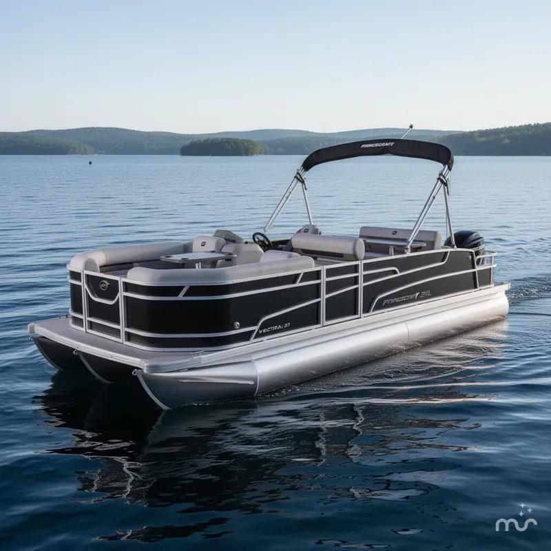 Slide: The Image of Princecraft Vectra 21 RL Dinette Swingback Pontoon & Mercury 4-Stroke EFI 2025 - 0