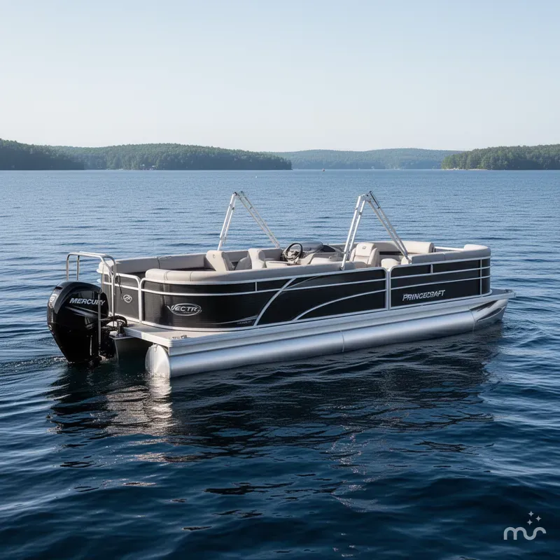 Slide: The Image of Princecraft Vectra 21 RL Lounge Swingback Pontoon & Mercury 4-Stroke EFI 2025 - 0
