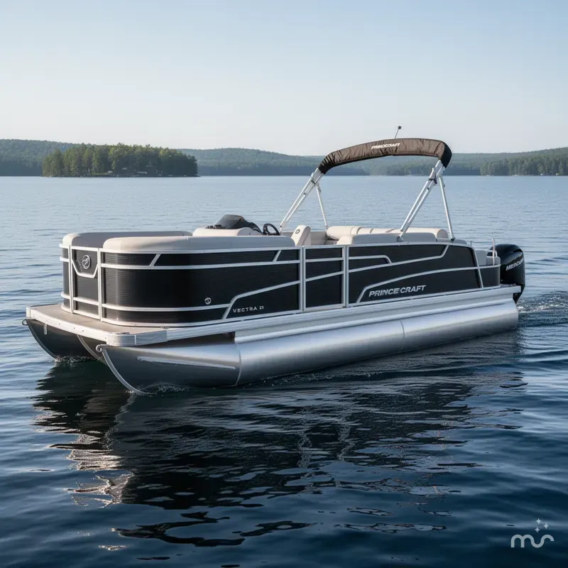Slide: The Image of Princecraft Vectra 21 RL Lounge Swingback Pontoon & Mercury 4-Stroke EFI 2025 - 1