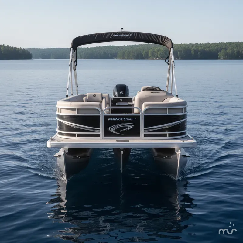 Slide: The Image of Princecraft Vectra 21 RL Lounge Swingback Pontoon & Mercury 4-Stroke EFI 2025 - 2