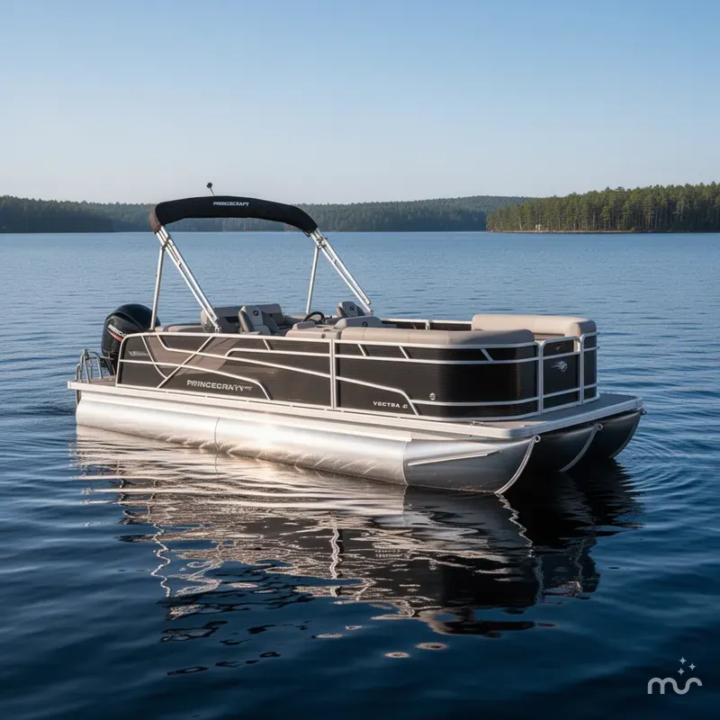 Slide: The Image of Princecraft Vectra 21 RL Swingback SS Pontoon & Mercury 4-Stroke EFI 2025 - 0