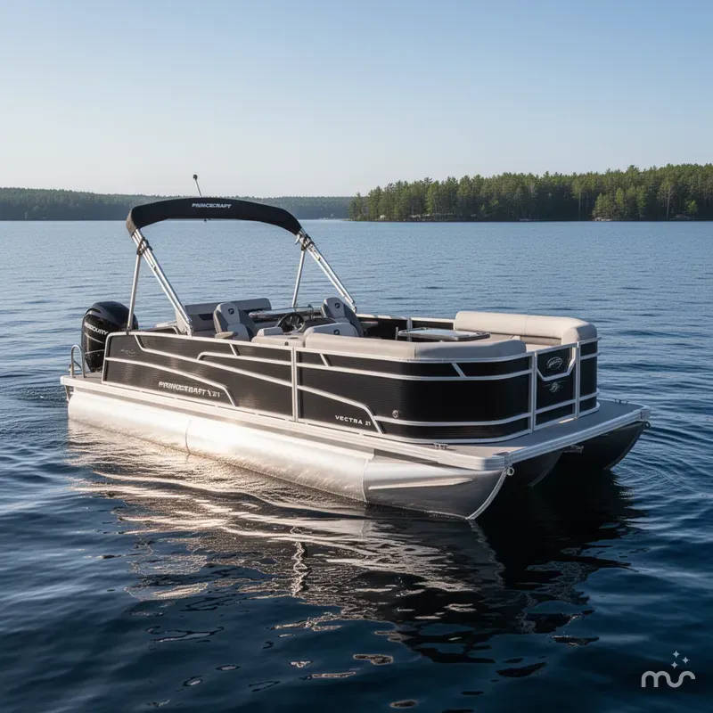 Slide: The Image of Princecraft Vectra 21 RL Swingback SS Pontoon & Mercury 4-Stroke EFI 2025 - 1