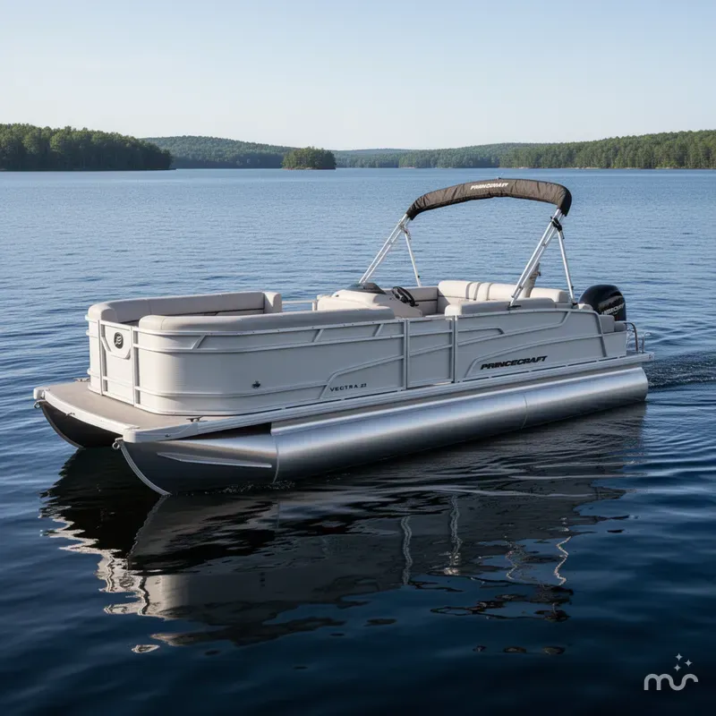 Slide: The Image of Princecraft Vectra 23 RL Swingback Lounge Pontoon & Mercury 4-Stroke EFI 2025 - 2
