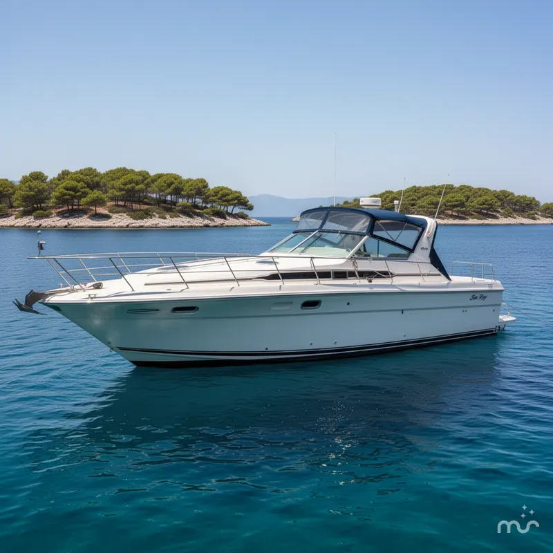 Slide: The Image of Sea Ray 390 Express Cruiser 1986 - 2