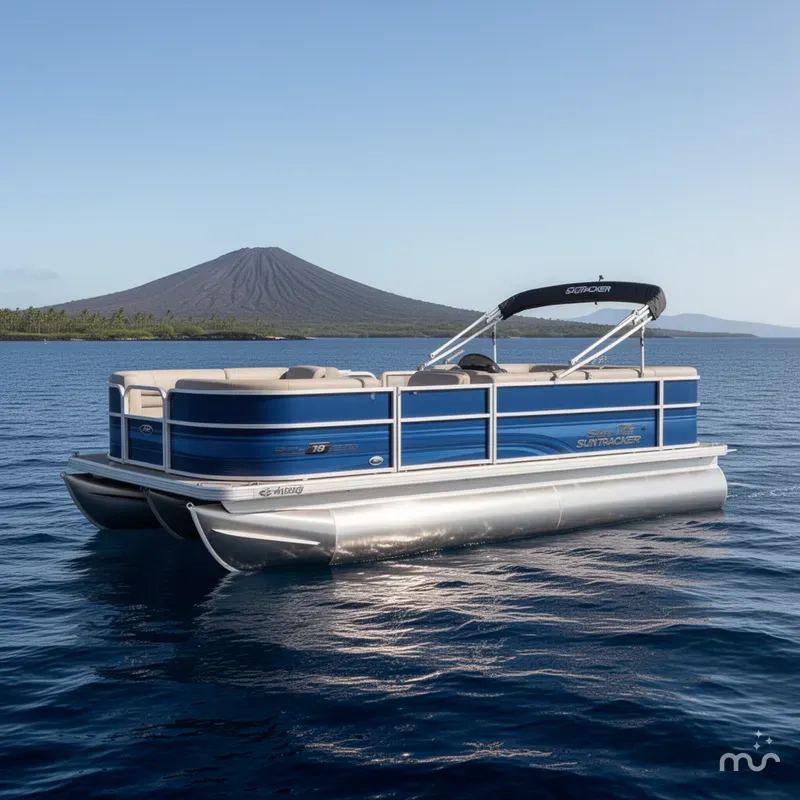 Slide: The Image of Sun Tracker Party Barge 18 DLX 2026 - 2