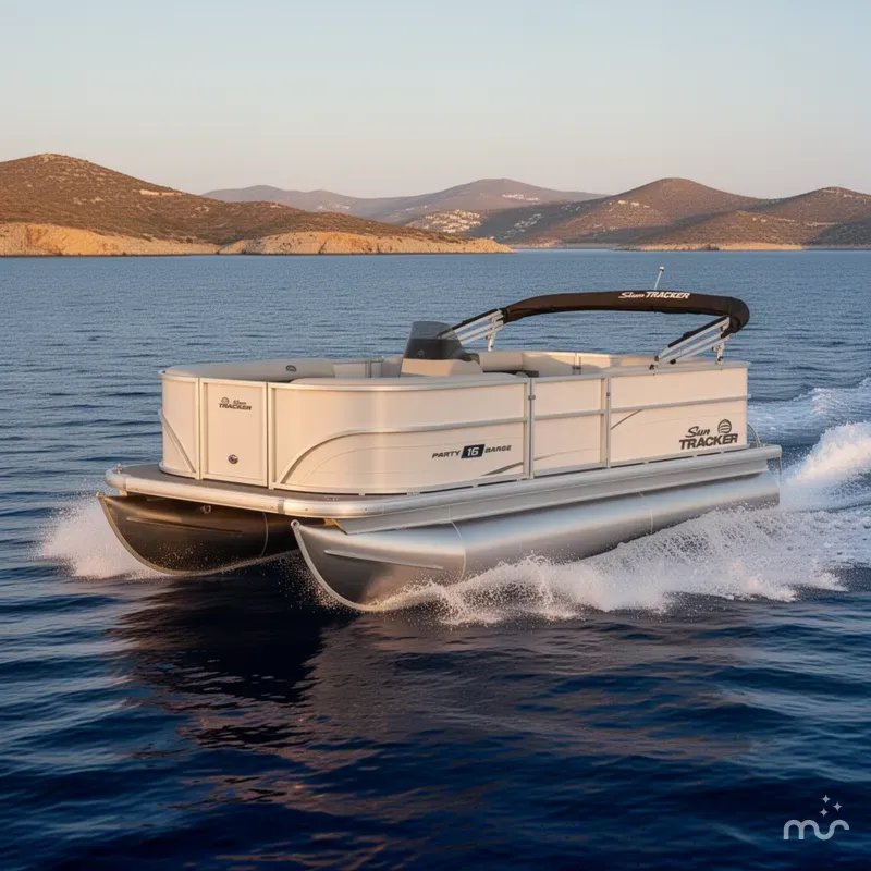 Slide: The Image of Sun Tracker Party Barge 16 DLX 2026 - 4