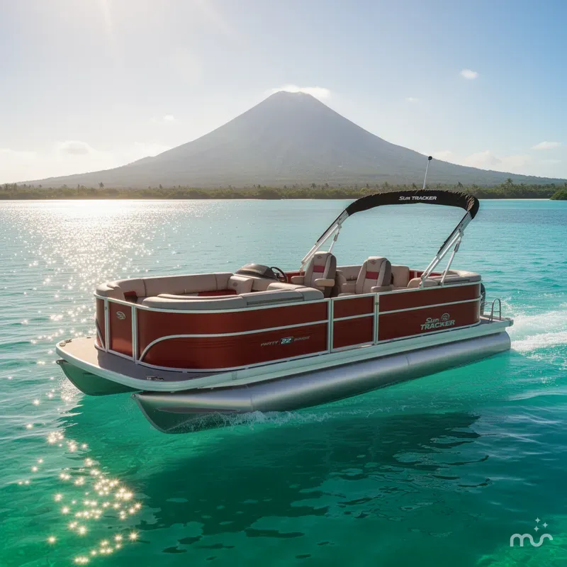 Slide: The Image of Sun Tracker Party Barge 22 DLX 2026 - 4
