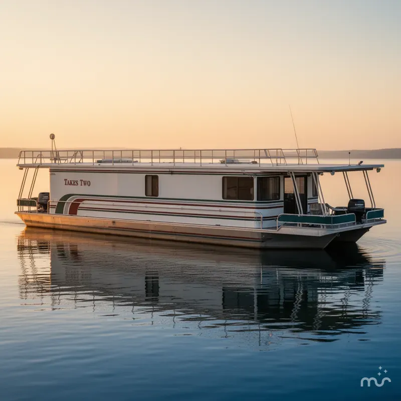 Slide: The Image of Lakeview 62 x 14 Widebody Houseboat 1995 - 0
