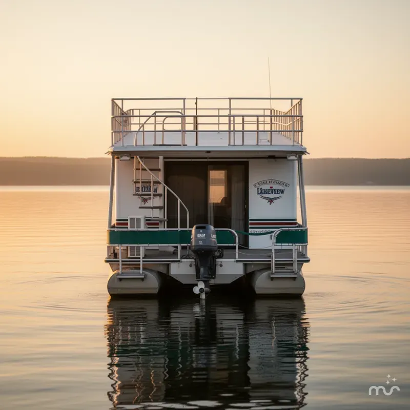 Slide: The Image of Lakeview 62 x 14 Widebody Houseboat 1995 - 2